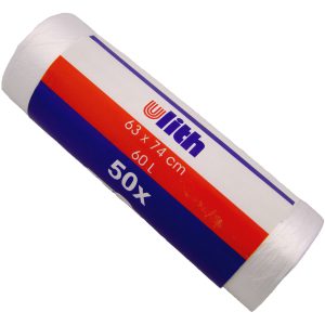 Šiukšlių maišai baltos spalvos, 60L / 50vnt