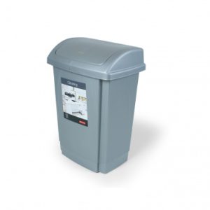Šiukšliadėžė su varstomu dangčiu, 15 l, šv,ruda sp.