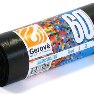 Maišai šiukšlėms 60L / 25 vnt