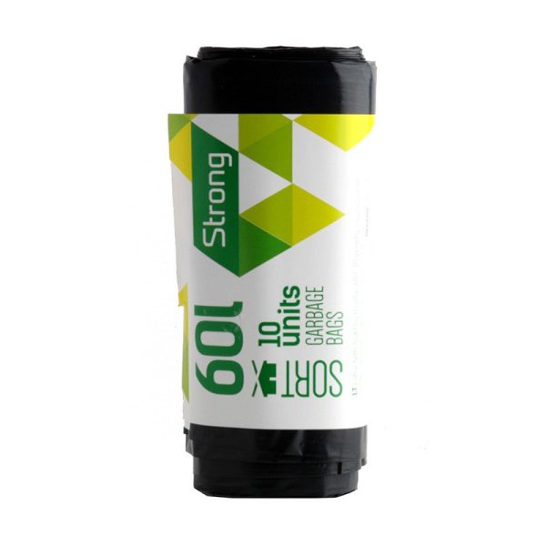 Šiukšlių maišai SORTEX, 60 L, 10 vnt.