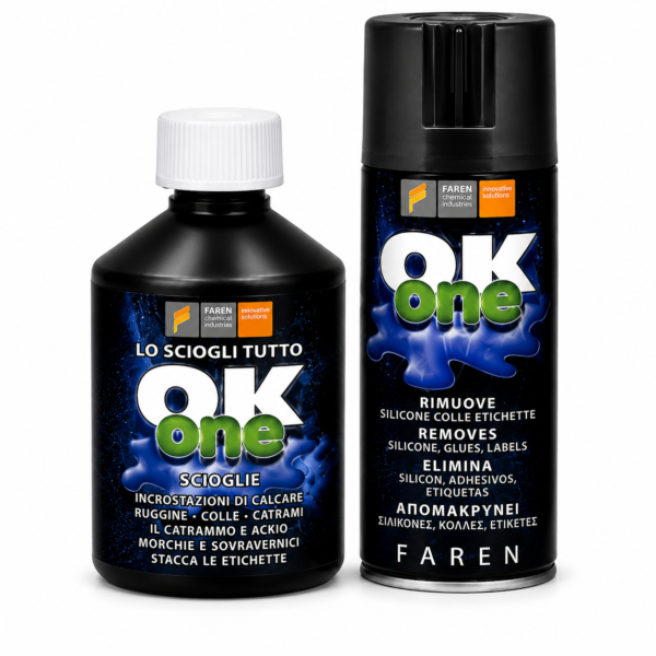 FAREN OK ONE – etikečių, silikono ir gumos valiklis 200ml