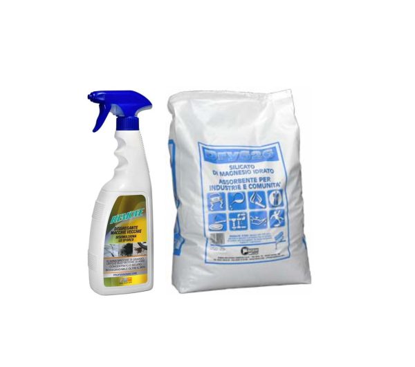 Remove betono, trinkelių, grindinio dėmių valiklis, 750 ml ir absorbentas DRY-626  