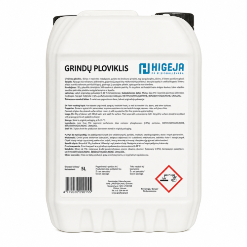 grindu HIGĖJA – grindų ploviklis 5 l