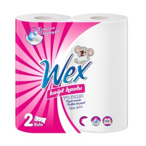 Popierinis rankšluostis WEX TOWEL 80 lapelių 2 Rulonai