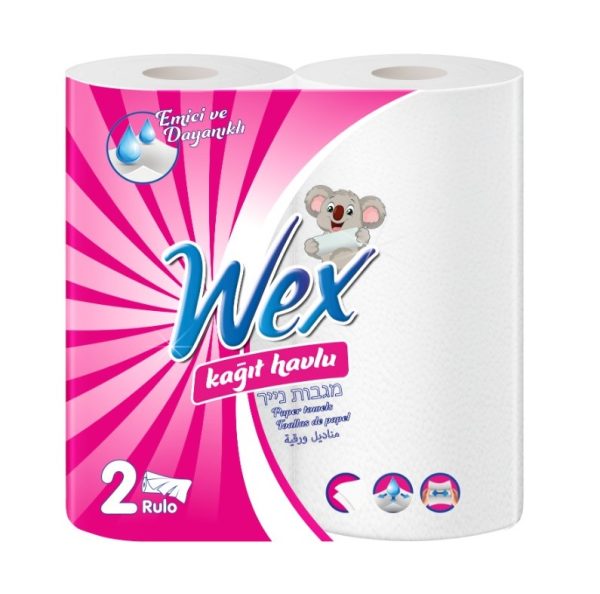 Popierinis rankšluostis WEX TOWEL 80 lapelių 2 Rulonai