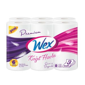 Popierinis rankšluostis WEX PREMIUM TOWEL 3 sluoksniai 6 Rulonai