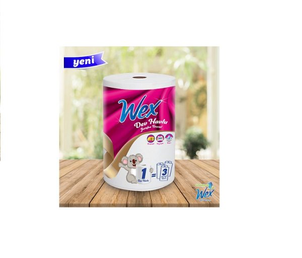 Popierinis rankšluostis WEX JUMBO TOWEL 2 sluoksniai 220 lapelių