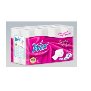Tualetinis popierius WEX PREMIUM TOILET PAPER 3 sluoksniai 24 rit.