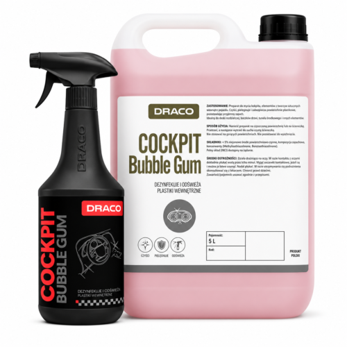 DRACO Cockpit Bubble Gum – plastikų priežiūra
