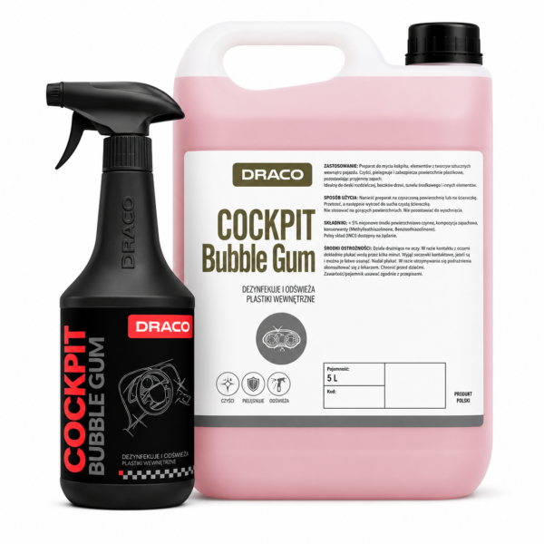 DRACO Cockpit Bubble Gum – plastikų priežiūra
