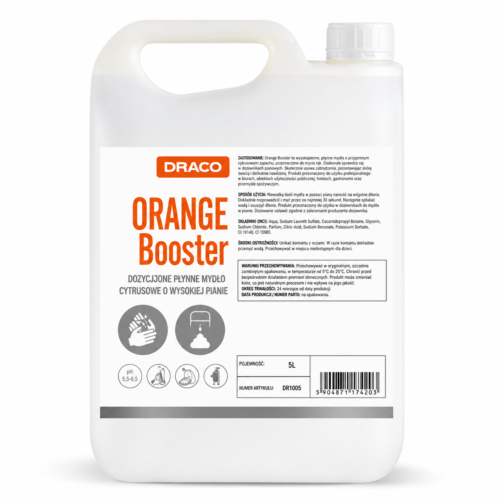 DRACO ORANGE Booster – valymo stipriklis 5 l