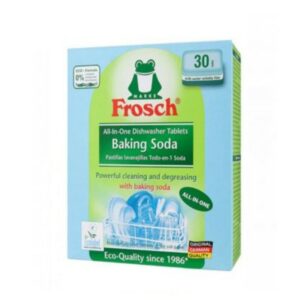 Indų plovimo tabletės indaplovei FROSCH su soda, 30vnt.