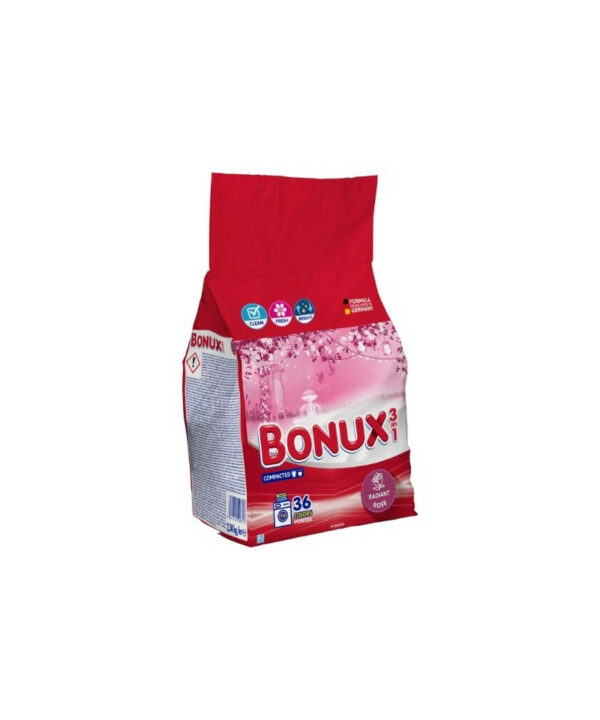 Skalbimo milteliai BONUX Radiant Rose, 2,34kg