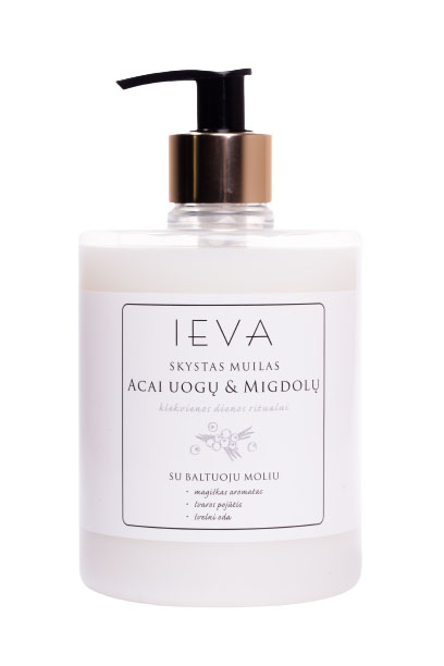 Skystas muilas IEVA ACAI UOGŲ IR MIGDOLŲ 0,5 l