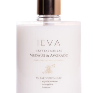 Skystas muilas IEVA MEDAUS IR AVOKADO 0,5 l