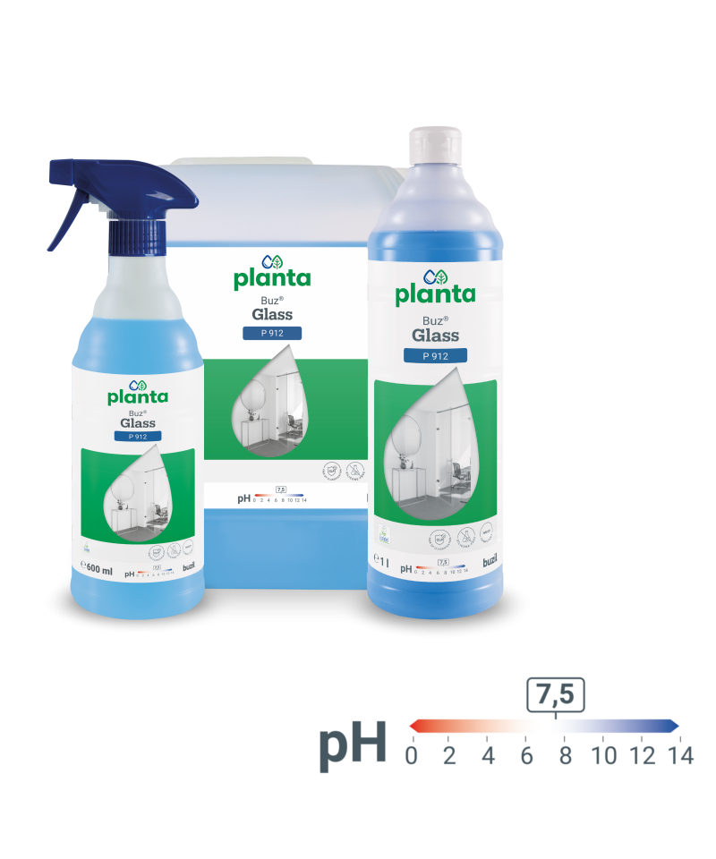 Ekologiškas, paruoštas naudoti stiklo ir paviršių valiklis Buzil BUZ®GLASS 600ml-P912