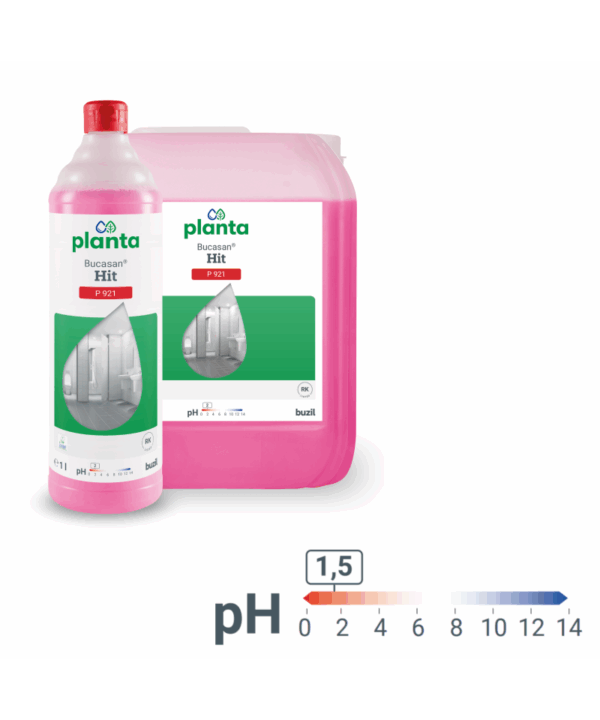 Ekologiškas sanitarinis valiklis Buzil BUCASAN®+HIT 1L-P921