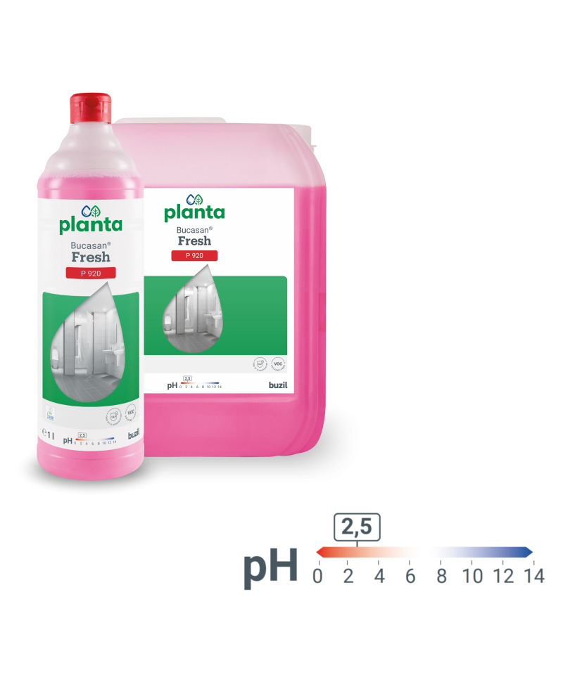 Ekologiškas universalus sanitarinis valiklis Buzil BUCASAN®FRESH 1L-P920