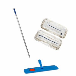 Grindų plovimo komplektas su HOSPITAL šluoste 50 cm (aliuminis kotas, laikiklis, šluostė)