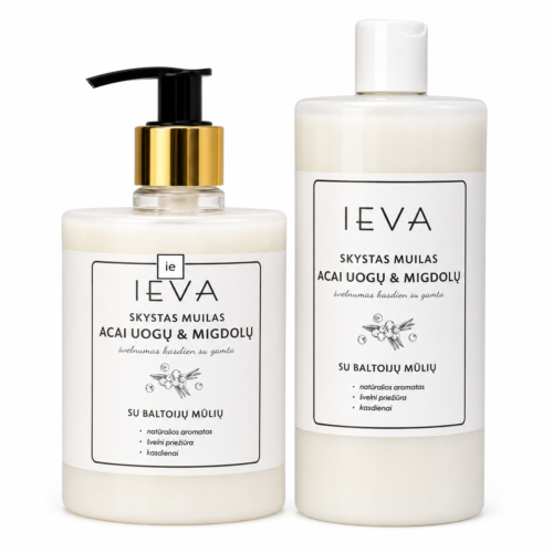 rink IEVA – skystas muilas ACAI UOGŲ IR MIGDOLŲ