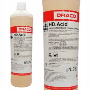 DRACO HD Acid 1L.Valymo priemonė po renovacijos