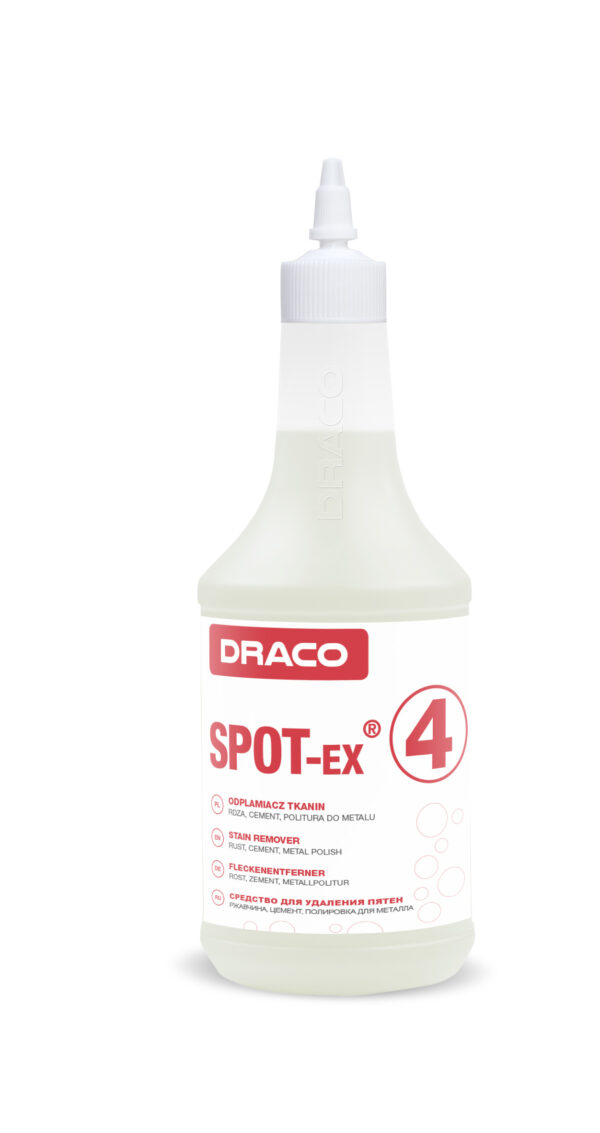 SPOT – EX 3 750ml,Draco pašalina sunkiai įveikiamų nešvarumų, tokių kaip rūdys, cementas, metalo lakas, dėmes