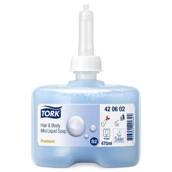 TORK – Premium Hair & Body S2 skystas muilas 475 ml – 420602
