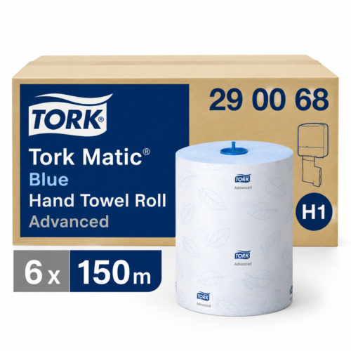TR TORK – rankšluostis ritinyje H1, mėlynas, 150 m