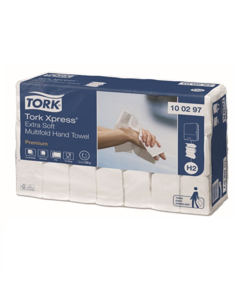 Rankšluostinės servetėlės TORK H2, 2sl. 100 lap. 100297