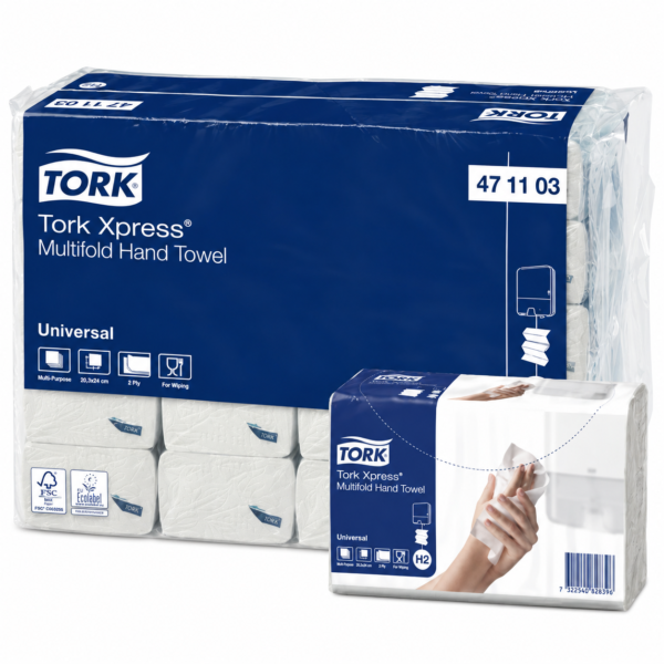 TORK – rankšluostinės servetėlės H2, 2 sluoksnių