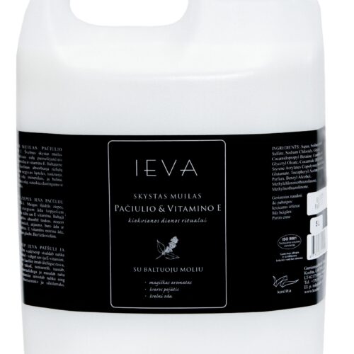 Skystas muilas IEVA PAČIULIO IR VITAMINO E 5 l
