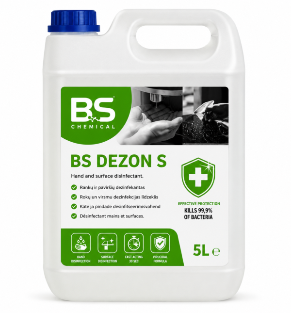 BS Dezon S – rankų ir paviršių dezinfekavimo priemonė 5 L