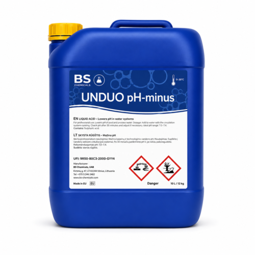 UNDUO HypoChlor – baseinų vandens dezinfekantas natrio hipochlorito pagrindu 20 L