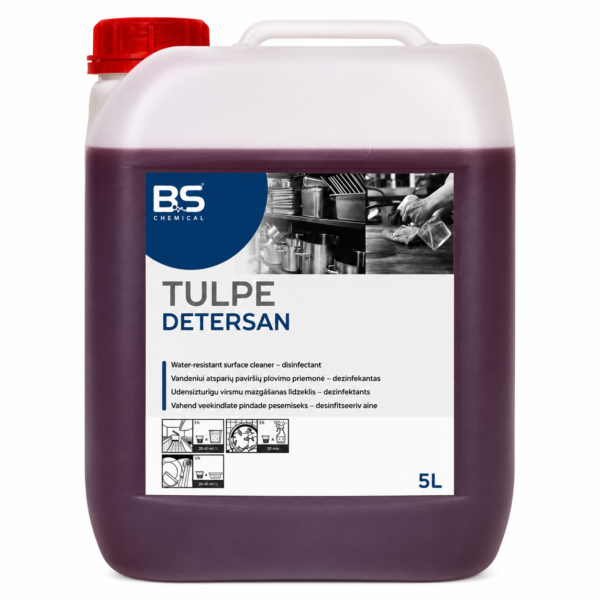 TULPE DETERSAN – valanti ir dezinfekuojanti priemonė 5 L