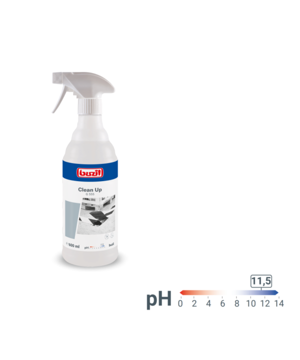 Paruoštas naudoti specialus dėmių valiklis Buzil CLEAN UP 600ml-G555
