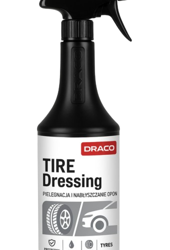 TIRE Dressing 750ml,„Draco“ padangų padažas 750 ml - juoda buferio padangų guma