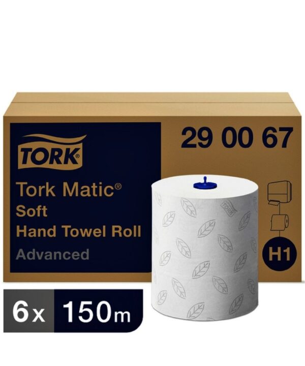 Rankšluostis ritinyje TORK H1, Baltos spalvos, 290067/120067