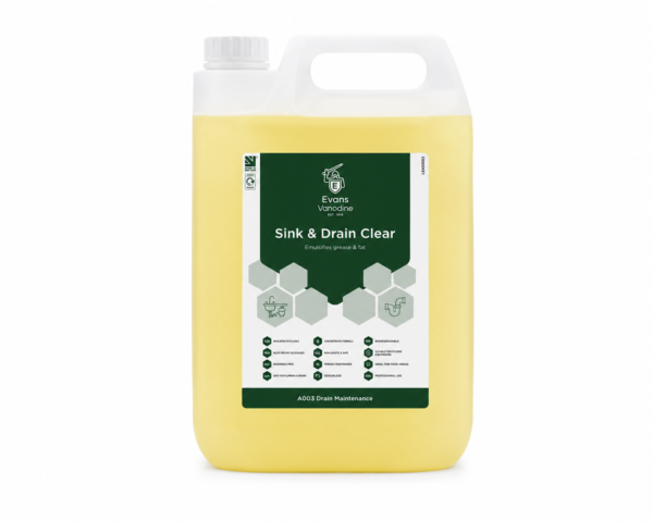 EVANS SINK & DRAIN CLEAR – vamzdžių ir drenažo sistemų valiklis 5 L