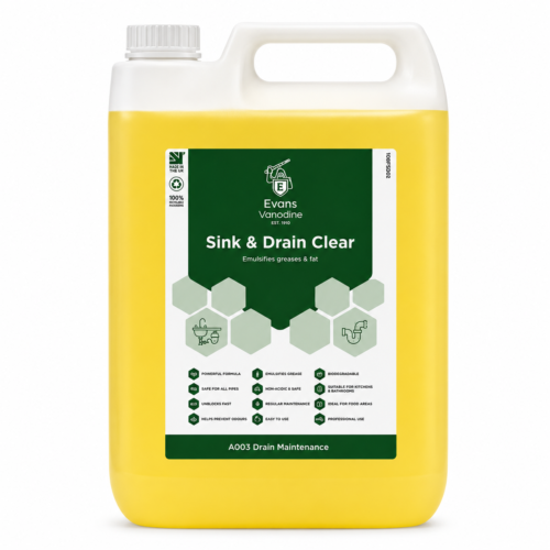 vam EVANS SINK & DRAIN CLEAR – vamzdžių ir drenažo sistemų valiklis 5 L