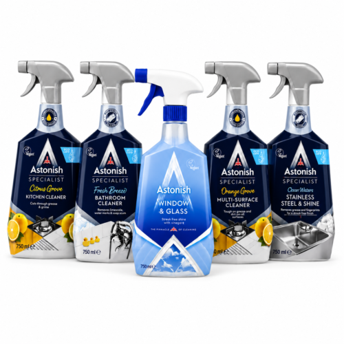 Astonish – universalus namų valymo priemonių rinkinys, 5 × 750 ml