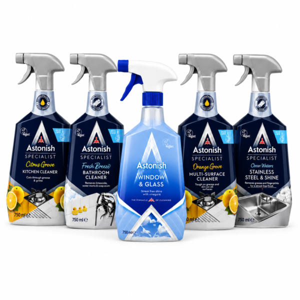 Astonish – universalus namų valymo priemonių rinkinys, 5 × 750 ml