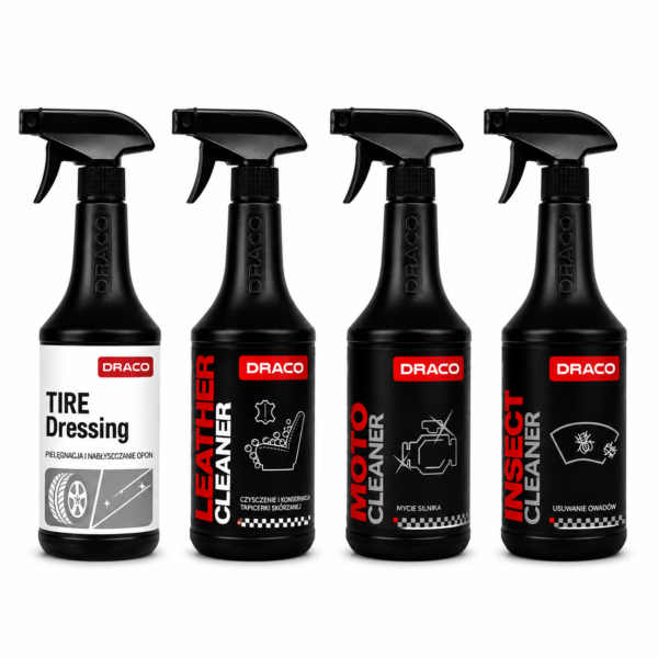 DRACO – automobilio priežiūros rinkinys 4 × 750 ml