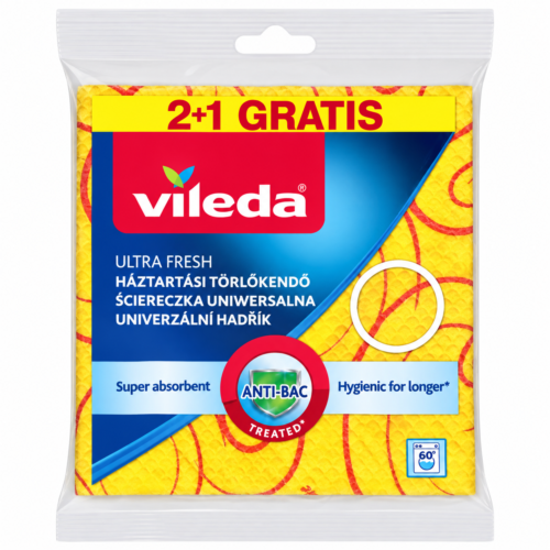 SLUO Vileda – Universalios šluostės su sidabro jonais 3 vnt.